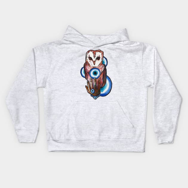 Evil Eye for Protection Kids Hoodie by JenTheTracy